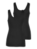Nina von C. 2er Pack Damen Achselhemd in schwarz
