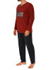 NORMANN Pyjama langarm Schlafanzug - 70385 in rot