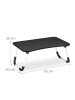 relaxdays Laptoptisch in Schwarz - (B)63 x (H)26 x (T)40 cm