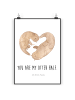 Mr. & Mrs. Panda Poster Otter Herz mit Spruch in Weiß