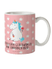 Mr. & Mrs. Panda Kinderpott Einhorn Baby mit Spruch in Rot Pastell