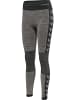 Hummel Hummel Leggings Hmlclea Yoga Damen Atmungsaktiv Schnelltrocknend Nahtlosen in CHATEAU GRAY/BLACK MELANGE