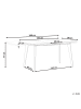 Beliani Esszimmertisch MOSBY in Weiß/Schwarz - (W) 90 x (H) 77 x (L) 160 cm