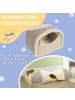 Pawhut Katzentunnel Beige Spanplatte
