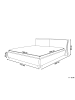 Beliani Doppelbett mit LED PARIS in Gold/Silber - (W) 215 x (H) 83 x (L) 228 cm