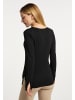 Usha Damen Rundhalspullover in Schwarz