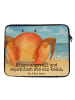 Mr. & Mrs. Panda Laptop Tasche Sternzeichen Krebs Design mit Spruch in Weiß