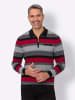Sieh an! Sweatshirt in schwarz-rot-geringelt