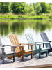 Beliani Gartenstuhl ADIRONDACK in Blau - (W) 75 x (H) 88 x (L) 88 cm