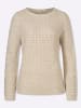 Sieh an! Ajourpullover in sand-ecru-meliert