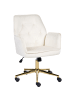 Beliani Bürostuhl CELARA in Weiß/Gold/Schwarz - (W) 60 x (H) 87 x (L) 60 cm