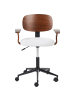 Beliani Bürostuhl GUNNISON in Braun/Grau - (W) 63 x (H) 74 x (L) 63 cm