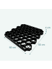 relaxdays 4 x Rasengitter in Schwarz - (B)50 x (H)4 x (T)50 cm