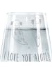 Mr. & Mrs. Panda Glas Axolotl Liebe mit Spruch in Transparent