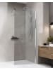 Beliani Duschwand AHAUS in Transparent/Silber - (W) 80 x (H) 190 x (L) 80 cm