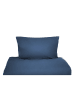 COFI 1453 Einfarbige Bettwäsche 100% Baumwolle in Dunkelblau
