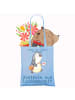 Mr. & Mrs. Panda Shopping Tasche Postbote Leidenschaft mit Spruch in Sky Blue