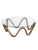 Angel Cerdá Couchtisch 2124 in Glas/Walnussfurnier – Ø115 x (H)38 cm