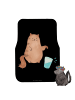 Mr. & Mrs. Panda Auto Teppich Katze Wasserglas ohne Spruch in Schwarz