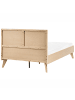Beliani Doppelbett MONPAZIER in Braun - (W) 125 x (H) 99 x (L) 208 cm