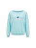 IZIA Women Sweatshirt in Aqua