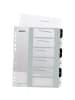 Leitz Plastikregister Wow 1-6 beschriftbar A4 PP 6 Blatt weiß/schwarz