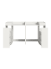 ebuy24 Waschmaschinenschrank Free (4-teilig) Weiß 190 x 60 cm