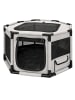 relaxdays Welpenauslauf in Grau/ Schwarz - (B)72 x (H)45 x (T)72 cm