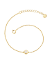 Glanzstücke München Armband aus Sterling Silber mit Mondstein (synth.) in gelbgold
