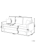 Beliani 3-tlg 3-Sitzer Sofa GAVLE in Braun/Silber