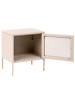 Beliani Nachttisch OSSETT in Beige/Gold - (W) 45 x (H) 51 x (L) 35 cm