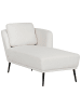 Beliani Chaiselongue ARTHEZE in Weiß/Schwarz - (W) 148 x (H) 70 x (L) 64 cm linksseitig