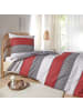 Traumschlaf Bettwäsche Nordic Stripe Red in rot