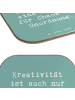 Mr. & Mrs. Panda Bierdeckel Spruch Kreativität und Chaos mit Spruch in Meeresbrise
