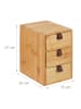 relaxdays Schreibtisch Organizer in Natur - (B)15 x (H)21 x (T)20 cm