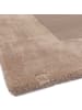 KADIMA DESIGN Teppich Wolle mit Viskose-Bordüre, Schlicht, Weich, Bodentextil in Beige