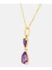 Diamant L'éternel Kette mit Anhänger, mit Amethyst, 375 Gelbgold