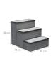 relaxdays Hundetreppe in Grau - (B)40 x (H)39 x (T)49 cm