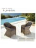 tectake 2er Set Aluminium Rattansessel  kein Aufbau, natur