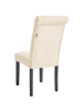 Beliani 2er-Set Esszimmerstuhl VELVA in Beige/Schwarz