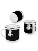 Mr. & Mrs. Panda Haferl Junggesellenabschied Feier mit Spruch in Schwarz