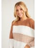 usha FESTIVAL Damen Oversize Strick Pullover in Beige Weiss