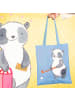 Mr. & Mrs. Panda totebag Panda Hockey spielen ohne Spruch in Sky Blue