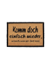 relaxdays Fußmatte Komm wieder in Natur/Schwarz - 40 x 60 cm