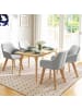 HOMCOM Esszimmerstuhl-54L x 57B x 80H cm-Grau