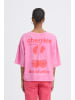 ICHI Kurzarm-Bluse IHNICA Loose fit in WILD ORCHID / FIERY RED