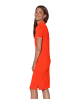 MADELEINE Polokleid in blutorange / weiß