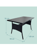 relaxdays Gartentisch in Schwarz - (B)100 x (H)70 x (T)60 cm