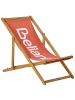 Beliani Gartenliege ANZIO in Rot/Braun - (W) 54 x (H) 70 x (L) 97 cm