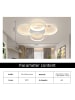 ZMH Deckenleuchte LED in weiß 5-flammige Ringe dimmbar 70W Wohnzimmerlampe L 67cm